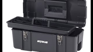 Waterloo PP-2310BK Portable Series Plastic Tool Tote with Tote, 23-Inch, Black