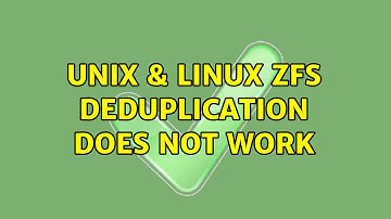Unix & Linux: ZFS deduplication does not work
