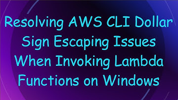 Resolving AWS CLI Dollar Sign Escaping Issues When Invoking Lambda Functions on Windows