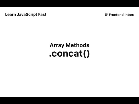 .concat() - Array Methods - Learn JavaScript Fast