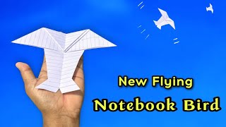 super flying bird, new notebook bird plane, how to make paper bird flying toy, best flying bird