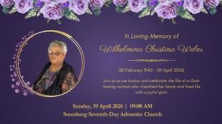 Funeral Service of Wilhelmina Christina Weber - 19/04/2026