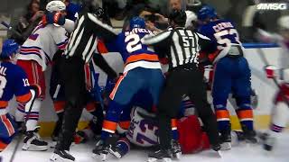 Rangers' Carrick trip &amp; cross check penalties, Rangers' Rempe board penalty vs. Islanders