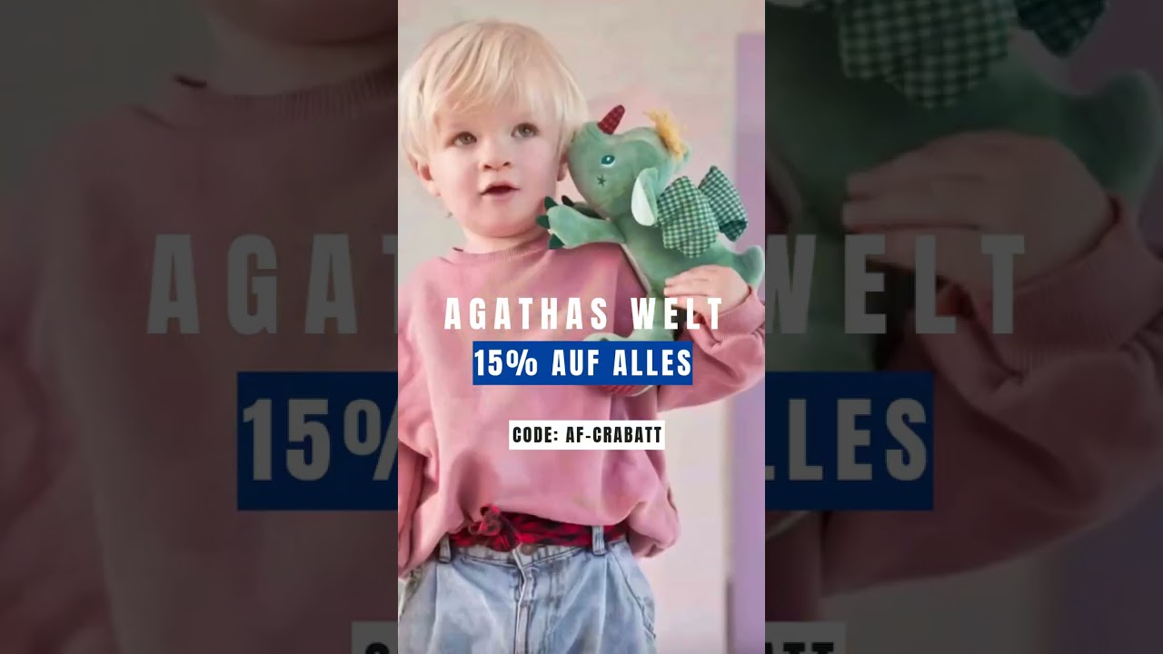 Agathas Welt Gutschein AF-CRABATT – 15 % Rabatt ohne Mindestbestellwert 🧸