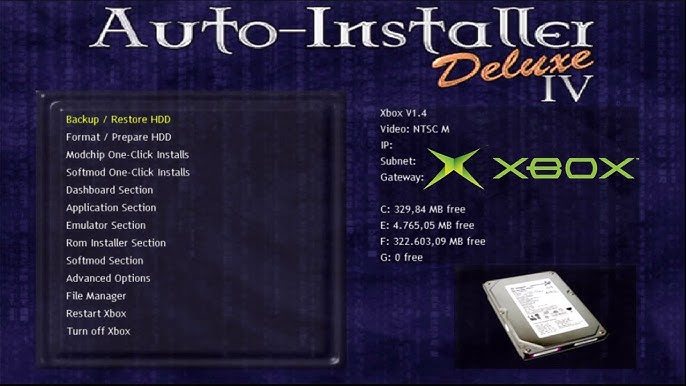 Xbox Downloads, Auto Installer Deluxe, Softmods, Dashboards