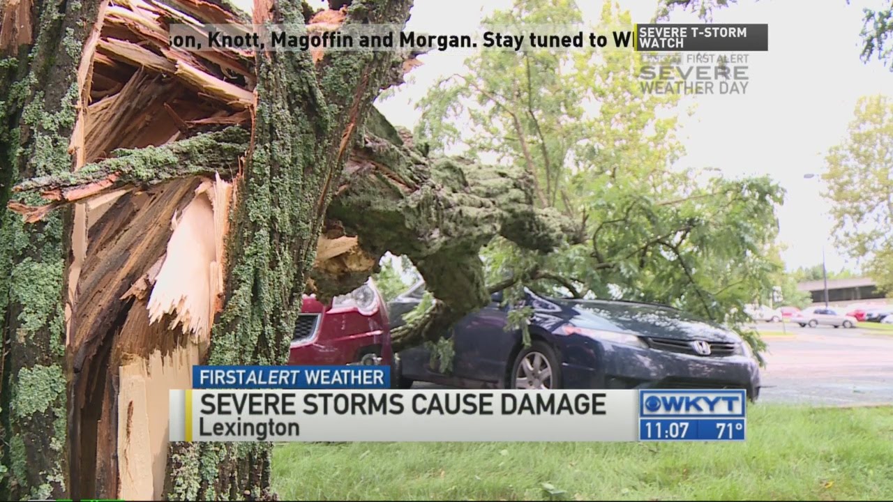 Lexington storm damage - YouTube