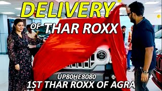 Finally Apni Thar Roxx Ki Delivery Leli Alwar Rajasthan Se Mx5 4X4 Thar Roxx Delivery White Color