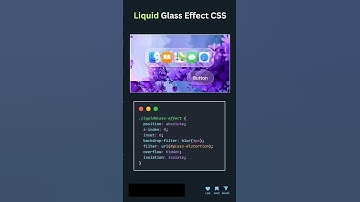 Liquid Glass Effect Animation Using HTML And CSS