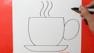 Daily Line Illusion | 3D Coffee Cup Abstract Pattern / Spiral Drawing / Satisfying / Art Therapy