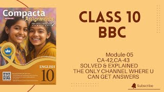 Class 10 BBC 2026 Module-05 CA-42, CA-43 Solved & Explained