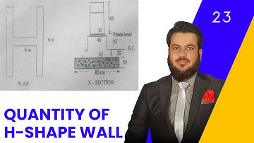 How to Calculate quantity of H-Shaped wall Lesson 23 |Quantity Surveying| Estimates |Engr ilyas