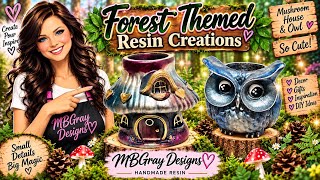 I Made a Resin Mushroom House & Owl… Look How Magical They Turned Out! 🍄🦉✨