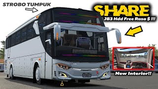 MOD BUSSID TERBARU || SHARE MOD BUS JB3 BY ANGGA SAPUTRO MESIN 3D GERAK, NEW INTERIOR SUPER DETAIL screenshot 3