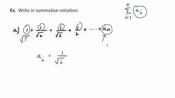 Video 11.1.8: Writing a Series in Summation Notation Part A