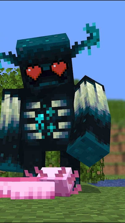 Axolotl and Warden - Minecraft Animation