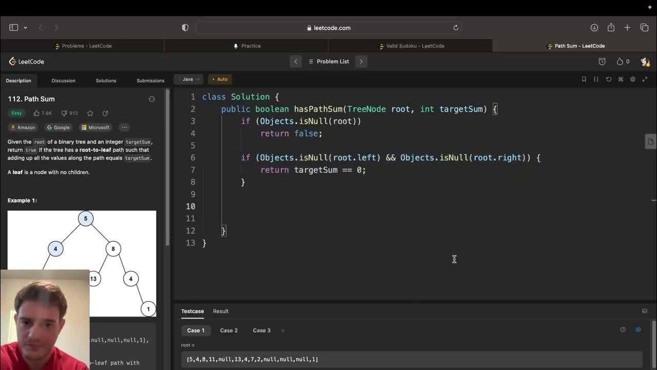 Leetcode Solution - 112 Path Sum - YouTube