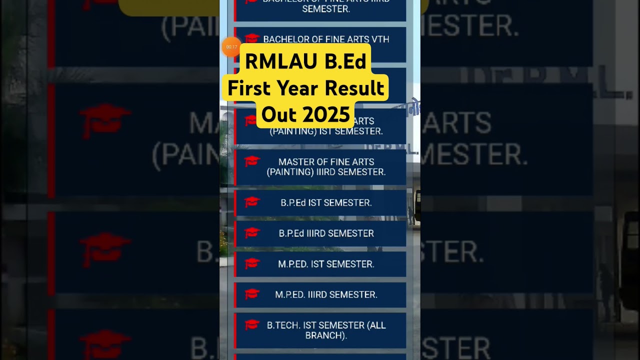 rmlau bed first year result 2025 l 