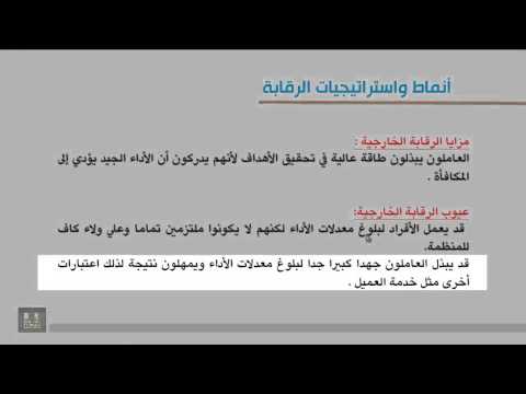 1-7 طبيعة الرقابة الإدارية وأنماطها واستراتيجيتها