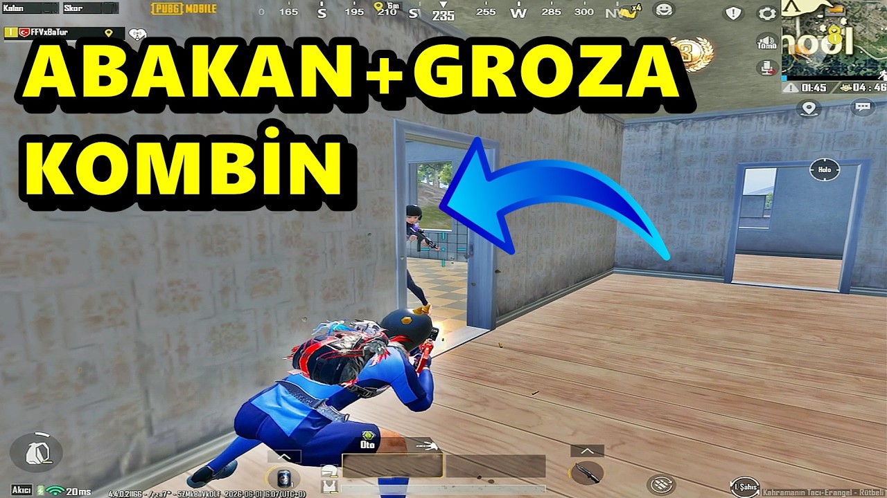 ABAKAN + GROZA KOMBİN ! HARİKA MAÇ BATUR GAME SOLO SQUAD PUBG MOBİLE