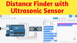#6  Distance Finder With Ultrasonic Sensor at TinkerCad in HINDI   #Easytronic Tutorial screenshot 3
