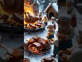 BBQ in a Snowy Wonderland #foodviralshorts #youtubeshorts #viralfoodvideos