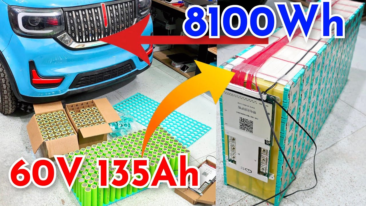 Сборка батареи LiFePO4 60V 135Ah 8100Wh для мини электромобиля – DIY