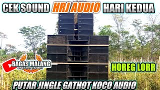 Cek sound hrj 14 subwoofer di ladang kebun|| putar jingle gathot koco horeg lor