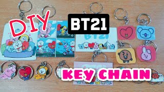 DIY BT21 KEYCHAIN - Gantungan kunci BT21 - BTS - Easy