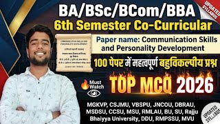 MGKVP, CSJMU, DDU 6th Sem Co-Curricular 2026 | Communication Skills &amp; Personality Development Paper