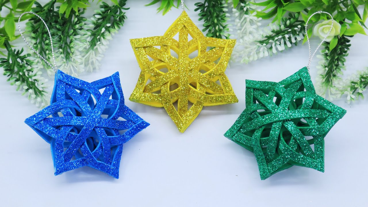 Star Christmas Ornaments Snowflakes????Handmade Eva Foam Christmas ...