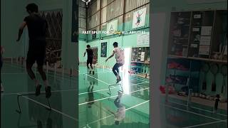 FAST SPLITS 🏃🏸 #badminton #training #foryou #footwork #shorts