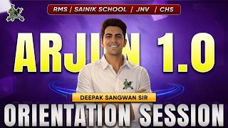 ARJUN 1.0 Orientation for Class 6 Aspirants | RMS | SAINIK SCHOOL | JNVST | Deepak Sangwan Sir