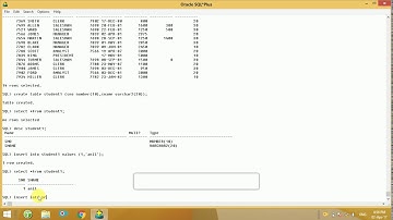 oracle telugu classic full hd HARSHA TABLE CREATE INSERT