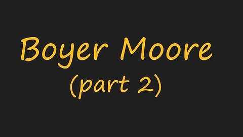 شرح Boyer Moore (good suffix rule)