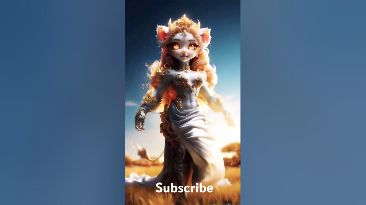 an female humanoid lion #anime #music #song