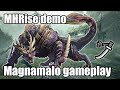 Magnamalo Long Sword solo gameplay | MHRise demo (Early Access)