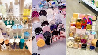 [ASMR]satisfying makeup organizer#19 #restocking #asmr #clean #tiktok
