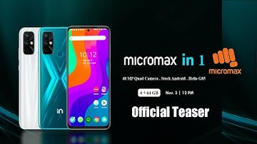 Micromax IN note 1 - Official First Look and Teaser | 48 MP Quad Camera | Helio G85