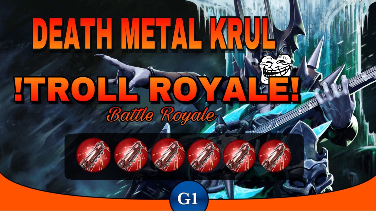 VAINGLORY: Death Metal Krul Troll Build! | All BONESAW VS 3 TANKS || Troll Royale Ep3