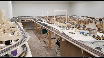 Model Train Layout  Building a Railroad Freight Yard. HO Scale.