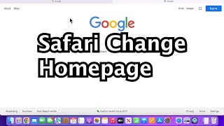 macbook how to change safari homepage!