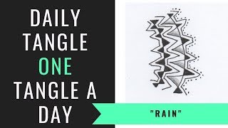 Daily Tangle - Rain    |How to draw...|