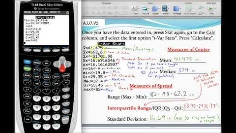 Calculating measures of center and spread using a graphing calculator (Snow Problem 1/3)