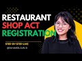 Latest 2025 Shop & Establishment registration for restaurant guest house & others live #shopactregis