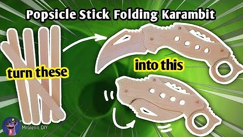 How to Make KARAMBIT (Folding Karambit) with Popsicle Sticks