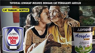 CAT TEMBOK BISA UNTUK MELUKIS DI KANVAS, Kalian wajib tonton ini!