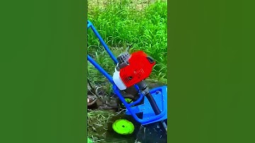 Mini Plow in Action! Watch This Farmer Flip Soil Like Magic – Satisfying Farming Tech #shorts