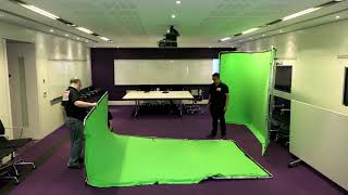 Setting up our Panoramic Green Screens in the Medium of Time-lapse!