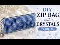 Crystal Beaded Bag with Zip Tutorial | Easy Handmade Beaded Bag Making for Beginners  | Step By Step