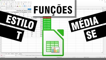 Funções SE, T, ESTILO e MÉDIA no LibreOffice CALC